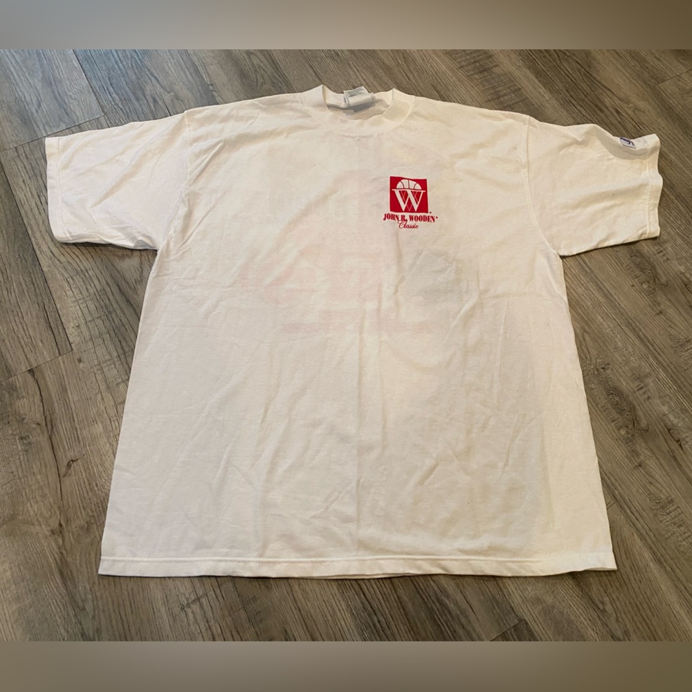 John Wooden T Shirt 1998 Basketball T Shirt Logo Athletic KU UCLA Bruins Size XL - Picture 2 of 6